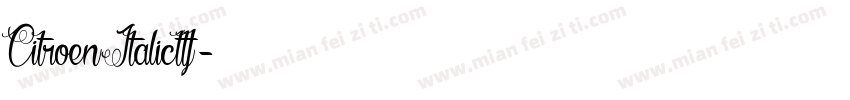 Citroen Italicttf字体转换